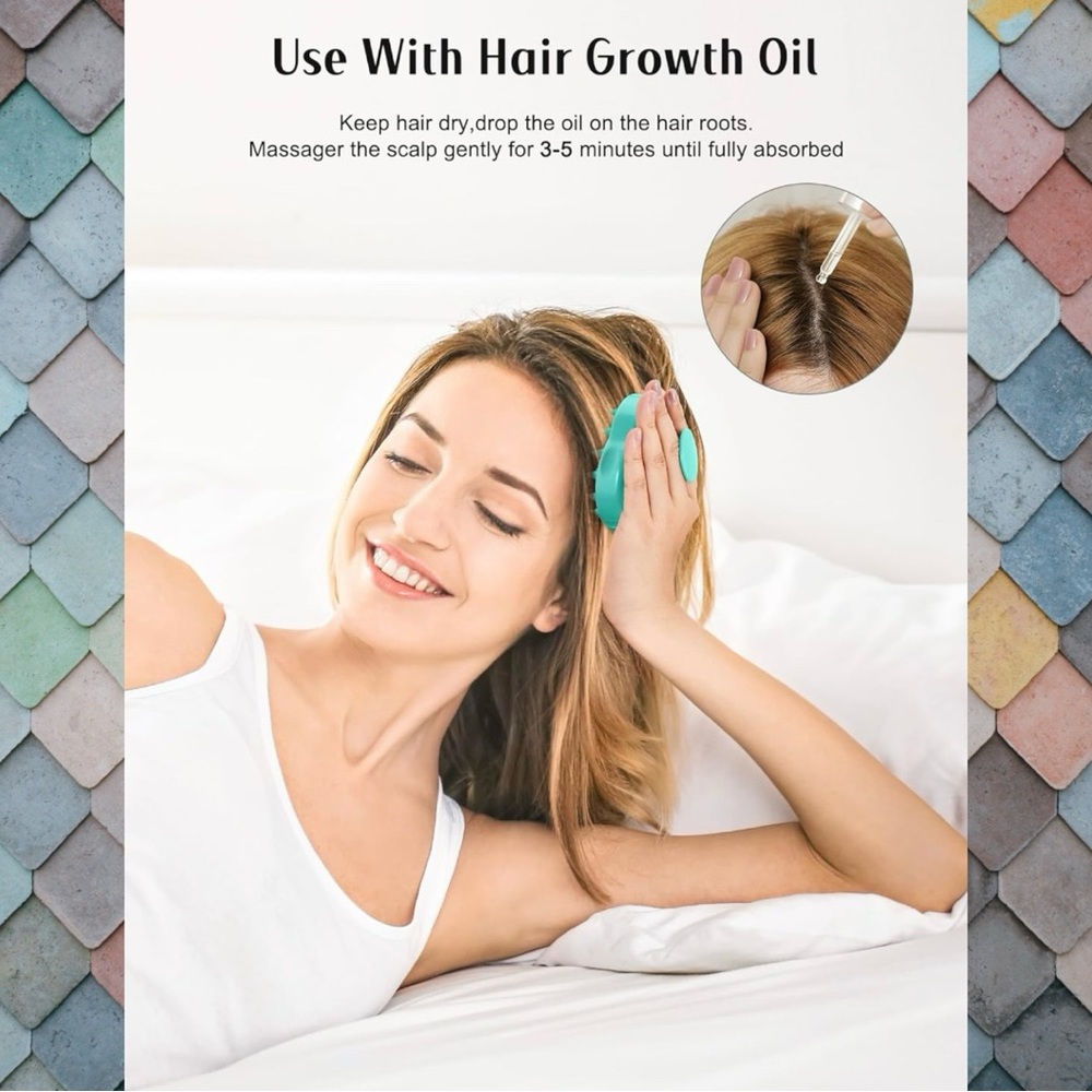 HEETA HAIR SCALP MASSAGER SHAMPOO BRUSH - 2 PACK! - Picture 6 of 16
